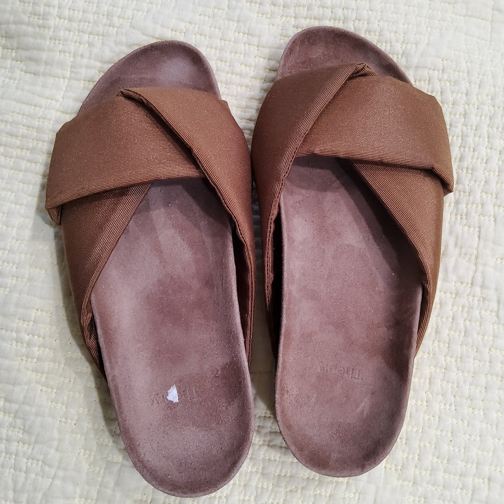 Theory Folder Slide In Faille Sandals Size 37/6,5 - Picture 2 of 10